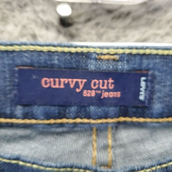 Levis Jeans Womens Size 5 Blue Curvy Cut 528 Skinny Stretch Denim - Picture 3 of 14